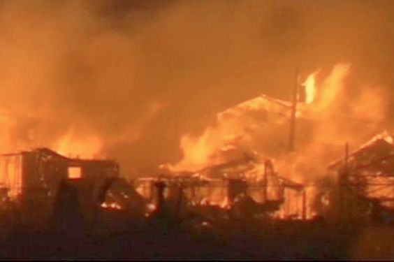 Breezy Point during the Hurricane Sandy fire.